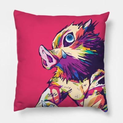 Human Inosuke Demon Slayer Throw Pillow Official Demon Slayer Merch